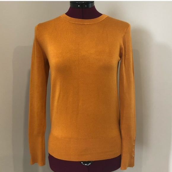 Zara mustard crew neck knit top - Picture 3 of 6